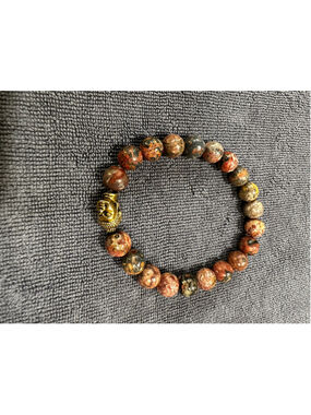 Unbranded Brown Gold Buddha Bead Bracelet